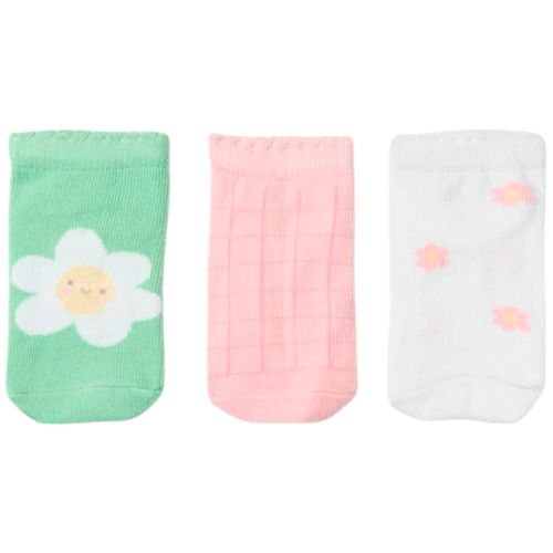 Set de 3 pares de calcetines multicolor con estampado para niña