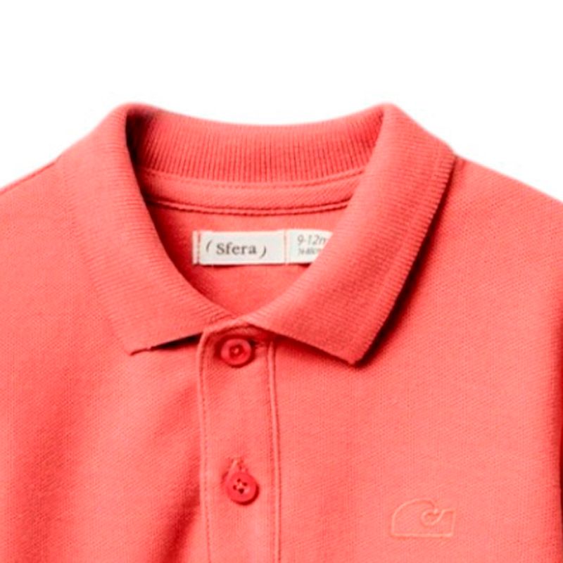 Camisa-polo-coral-solido-para-bebe-niño-104870976