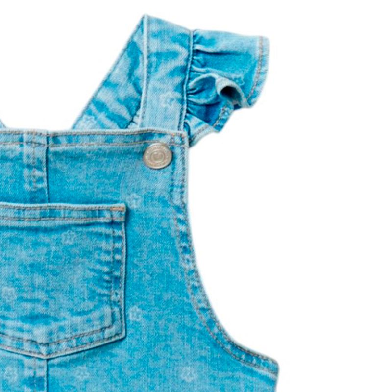 Overall-azul-con-estampado-de-flores-para-bebe-niña-104870904