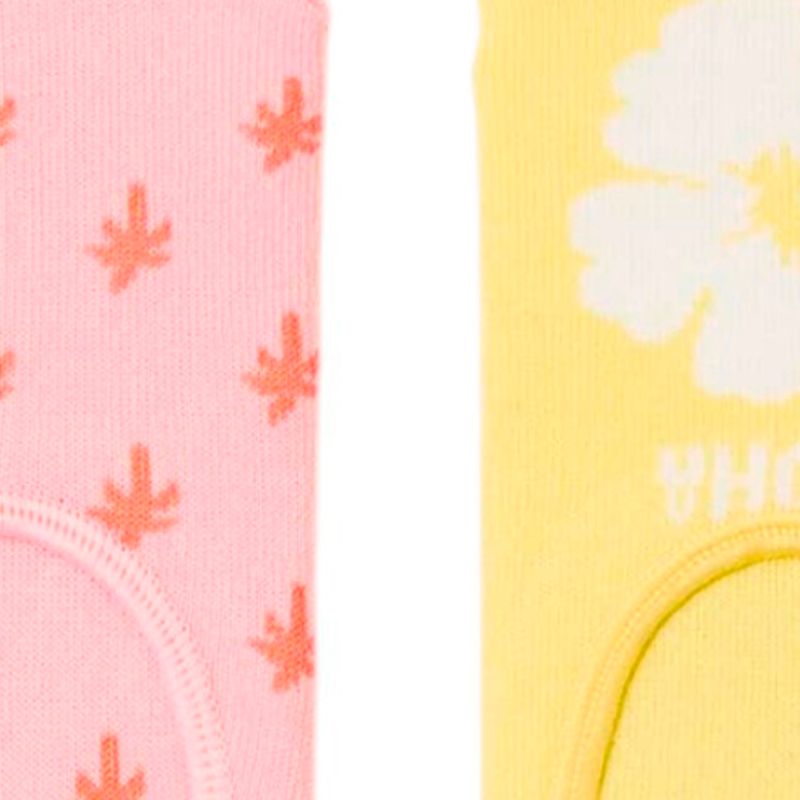 Set-de-2-pares-de-calcetines-bicolor-con-estampado-para-niña-104848754