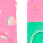 Set-de-2-pares-de-calcetines-bicolor-con-estampado-para-niña-104848760