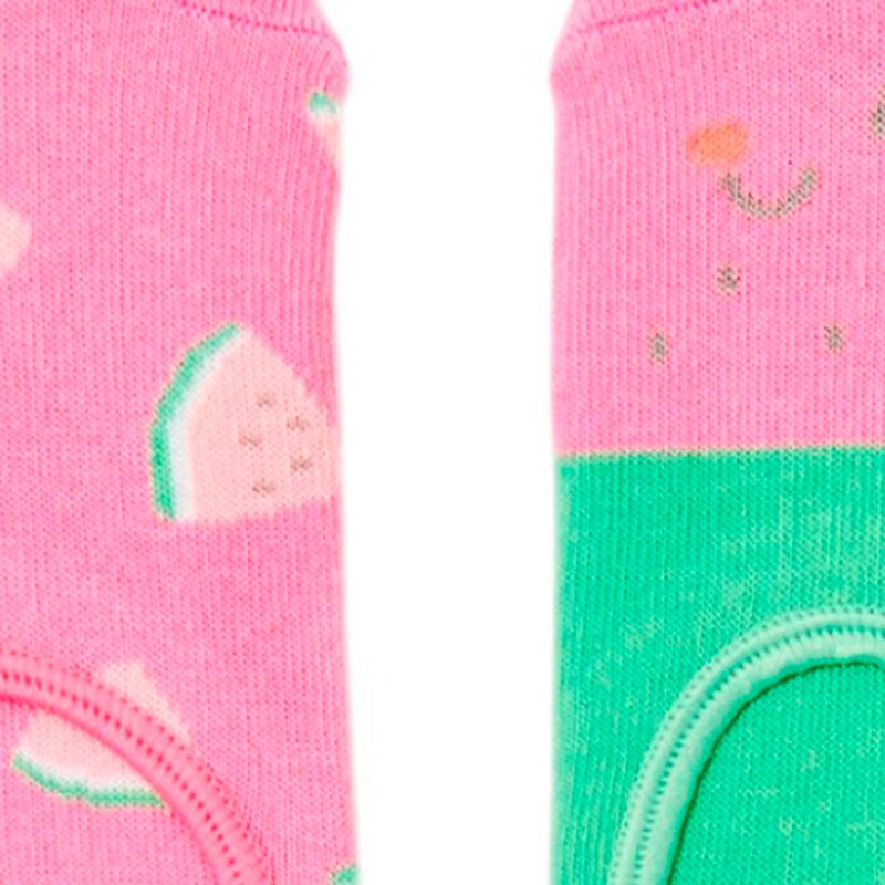 Set-de-2-pares-de-calcetines-bicolor-con-estampado-para-niña-104848760