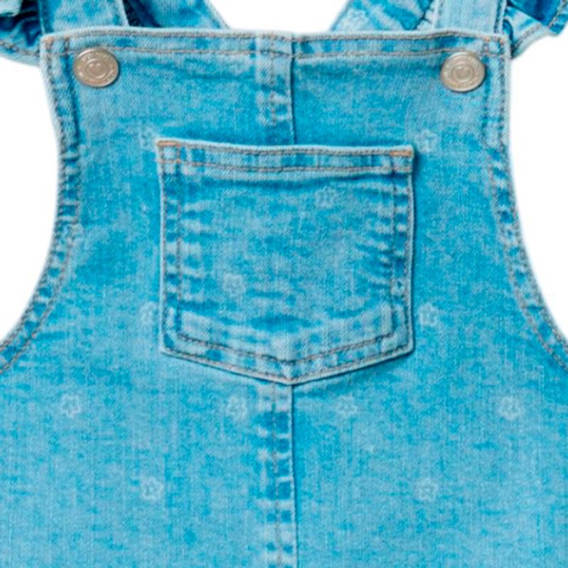 Overall-azul-con-estampado-de-flores-para-bebe-niña-104870904