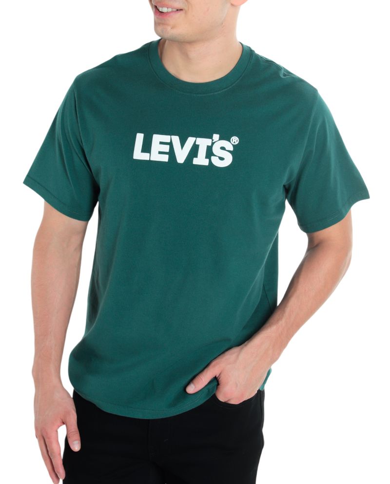 Camiseta regular fit Levi's verde estampada para hombre - Siman Costa Rica