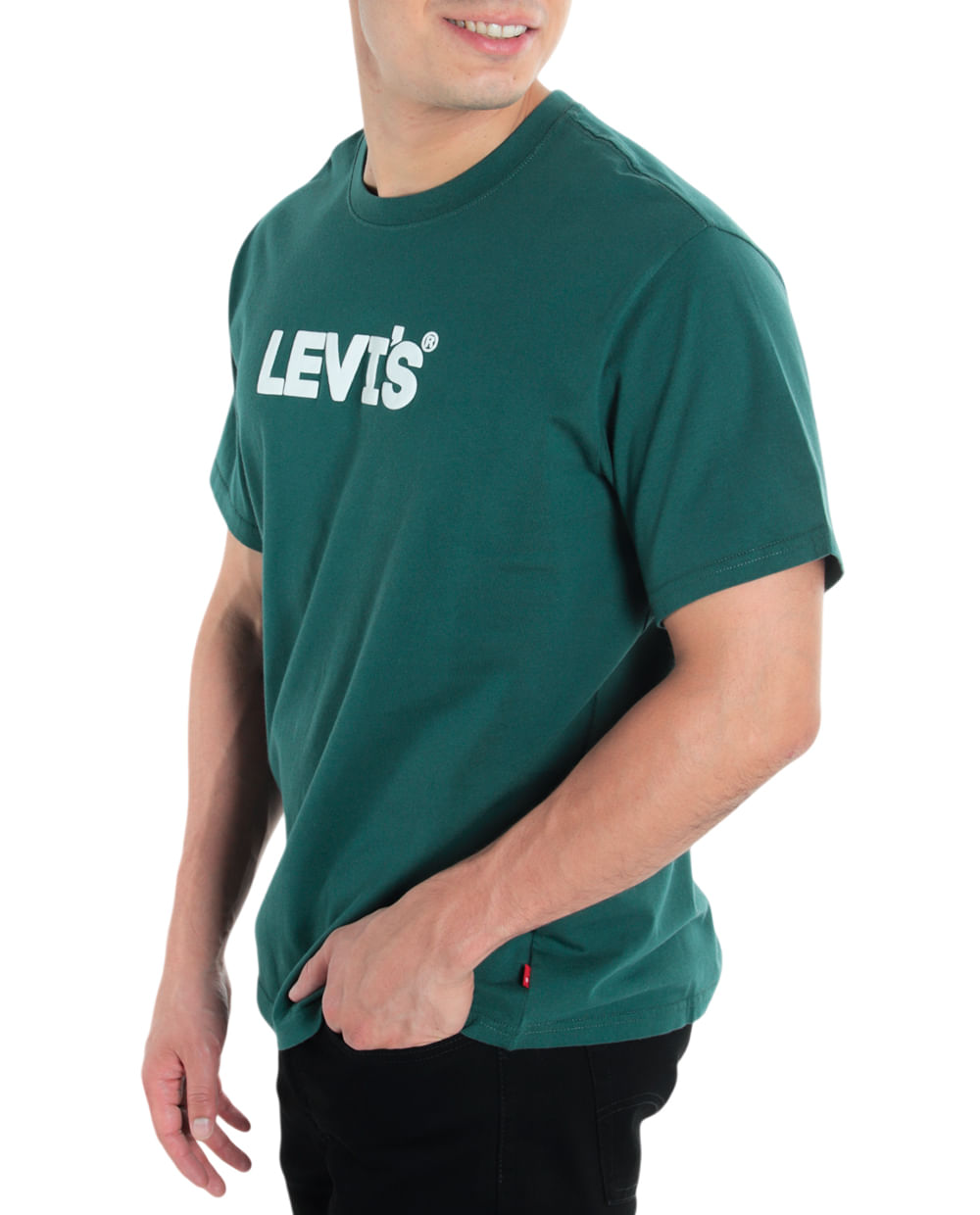Camiseta regular fit Levi's verde estampada para hombre - Siman Costa Rica