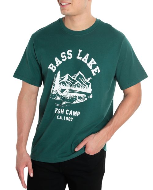Camiseta regular fit Levi's verde estampada para hombre