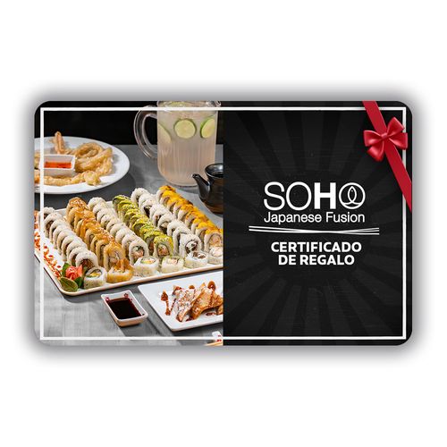 Certificado de regalo Soho