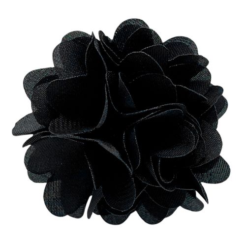 Pin de solapa flor negra para hombre