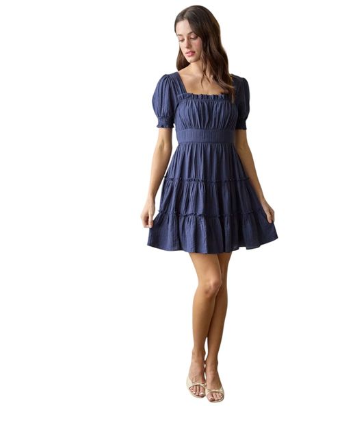 Vestido Mine casual manga corta para mujer