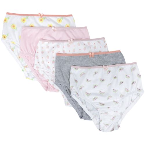 Set de 5 piezas ropa interior multicolor con estampado para niña