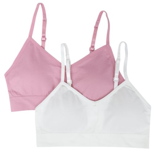 Set 2 brasieres bicolor sólido para niña