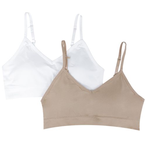 Set 2 brasieres bicolor sólido para niña