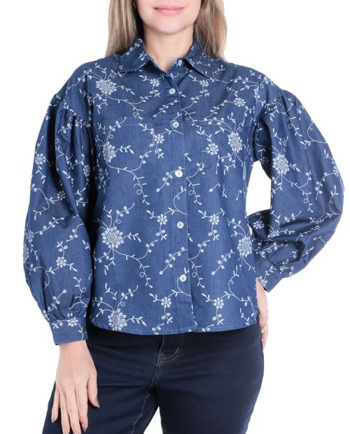 Blusa Kaktus camisera estampada mangas largas para mujer