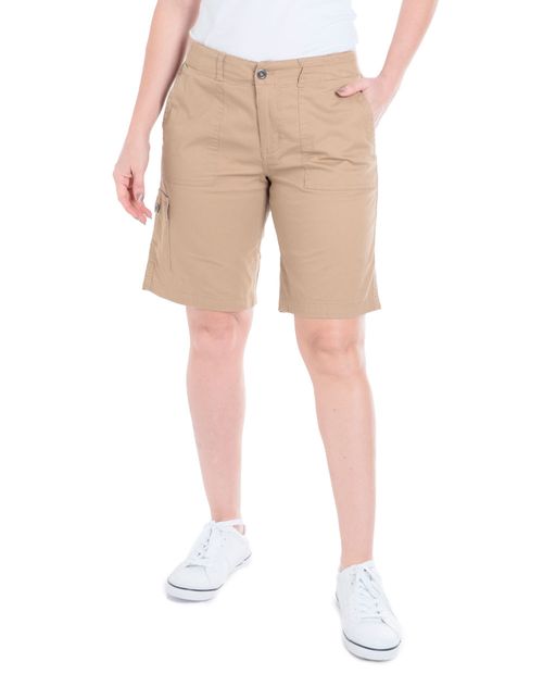 Short Dash bermuda café de cintura media para mujer