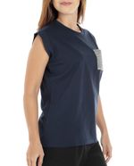 104731231-Camiseta-Unexpected-azul-manga-corta-para-mujer