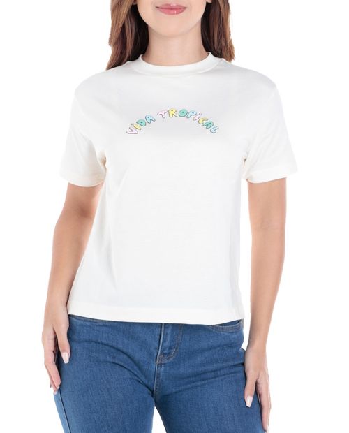 Camiseta Orange estampada manga corta para mujer