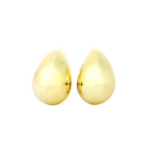 Aretes de brass con baño de oro para mujer