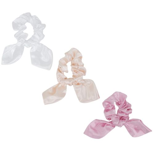 Set de 3 colas multicolor sólido para niña