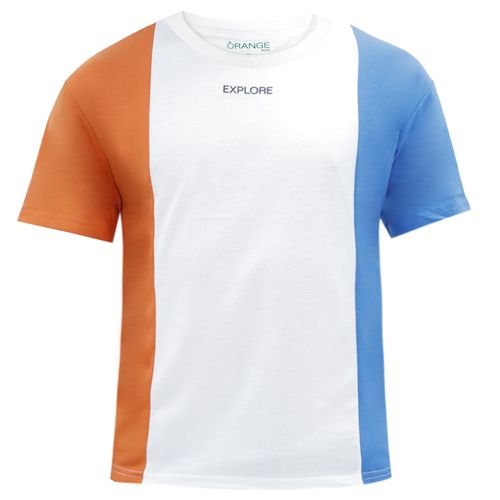Camiseta multicolor colorblocking para niño