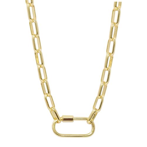 Cadena de brass con baño de oro 1mm-18" para hombre