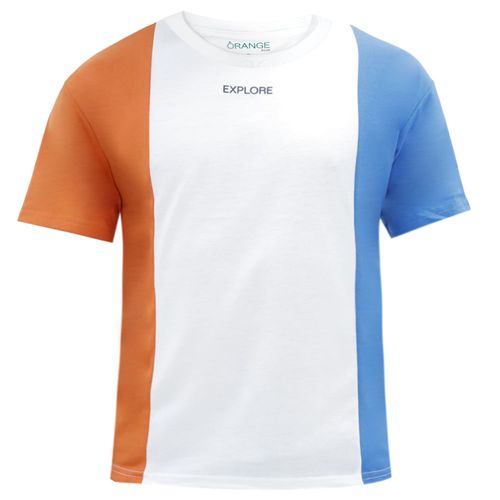 Camiseta multicolor colorblocking para niño
