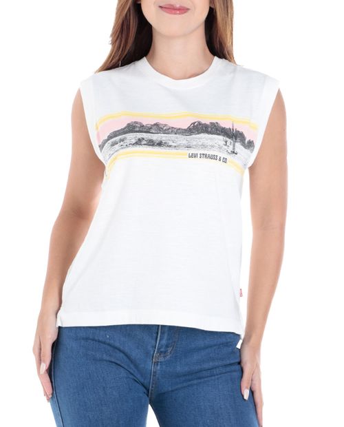 Camiseta Levi's estampada sin mangas para mujer