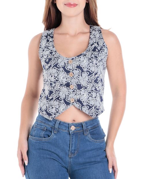 Chaleco Stefany Moda bordado para mujer