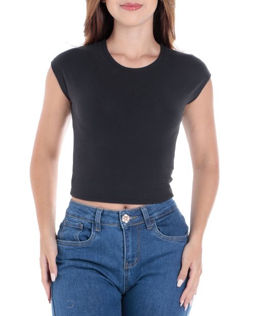 Blusa Stefany Moda crop top manga corta para mujer