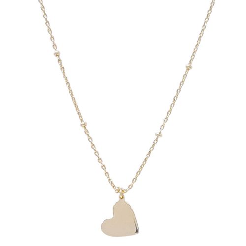 Cadena de brass con baño de oro 2mm-16" para mujer