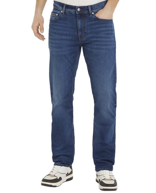 Jeans straight fit Tommy Hilfiger azul denim para hombre