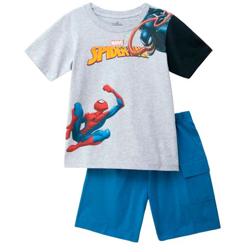 Conjunto de 2 piezas multicolor con estampado de Spider-Man para niño
