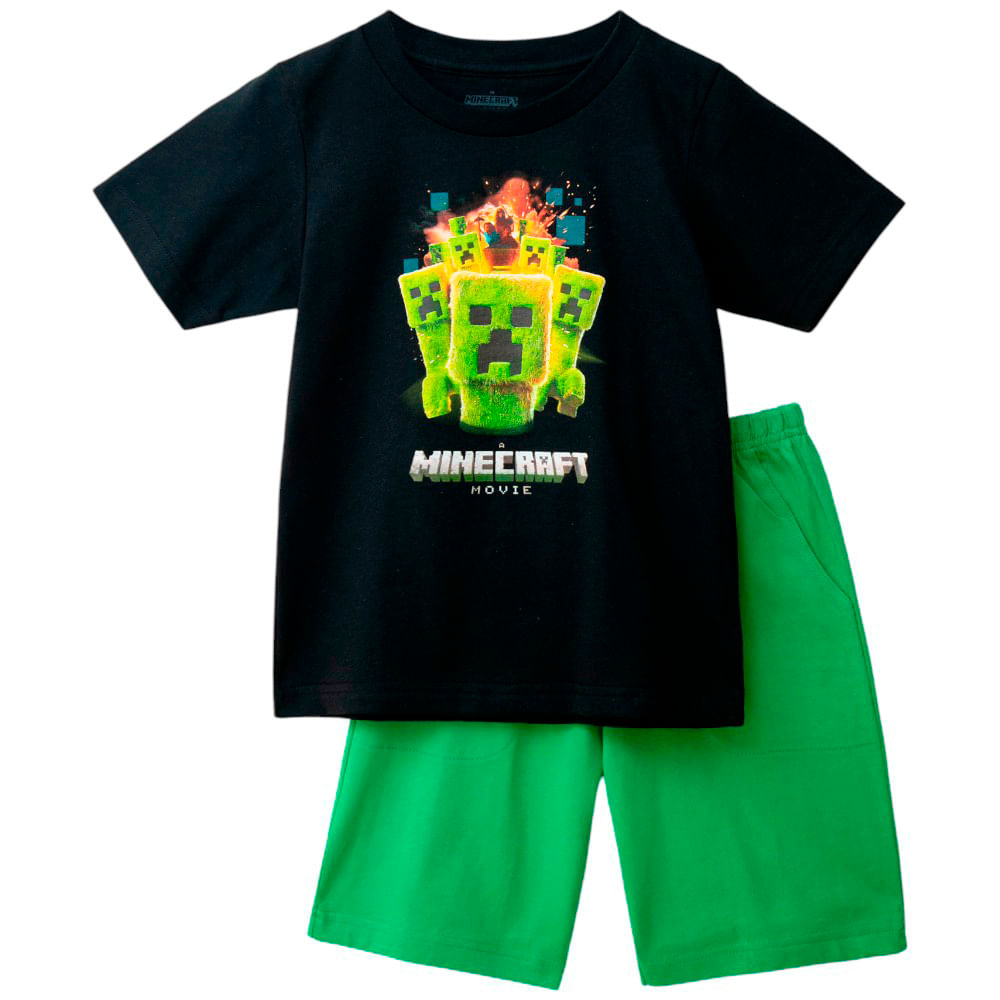 Conjunto de piezas bicolor con estampado de Minecraft para niño