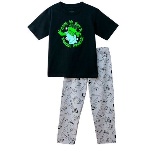 Pijama de 2 piezas bicolor con estampado de Minecraft para niño