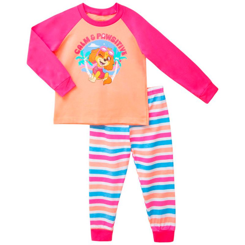Pijama-de-2-piezas-multicolor-con-estampado-de-Paw-Patrol-para-niña-104776860