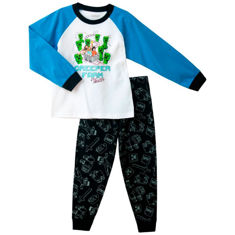 Pijama-de-2-piezas-multicolor-con-estampado-de-Minecraft-para-niño-104847473