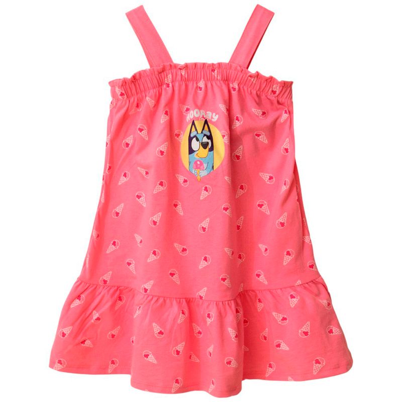 Vestido-rosado-con-estampado-de-Bluey-para-niña-104776847