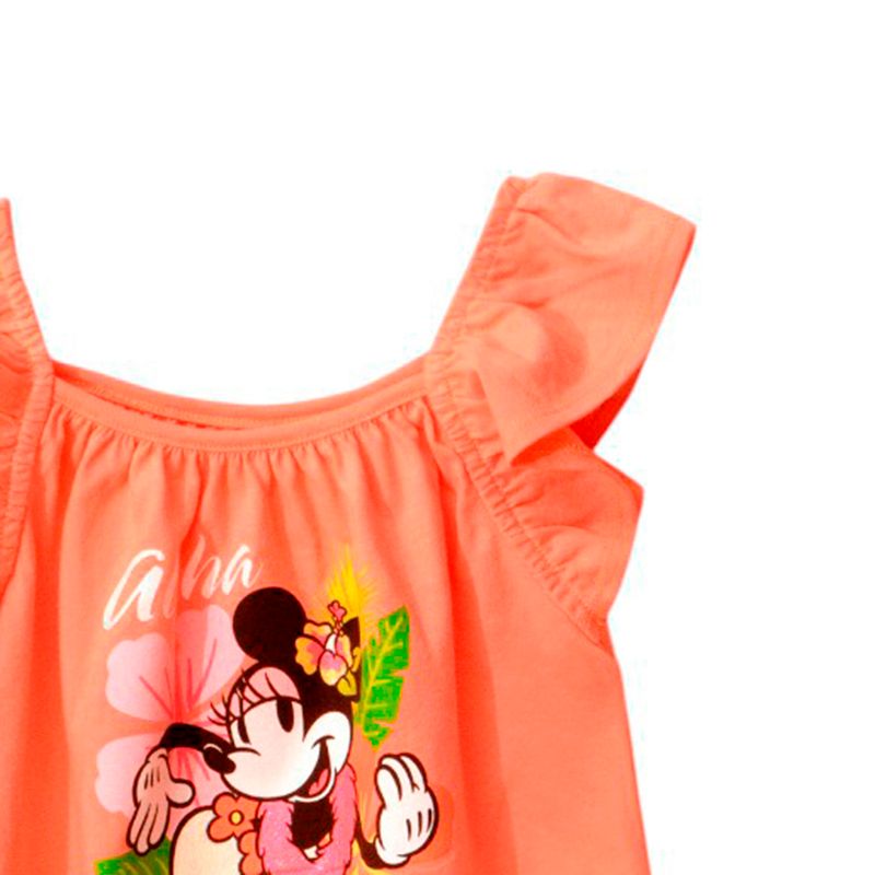 Pijama-de-2-piezas-bicolor-con-estampado-de-Minnie-Mouse-para-niña-104776824