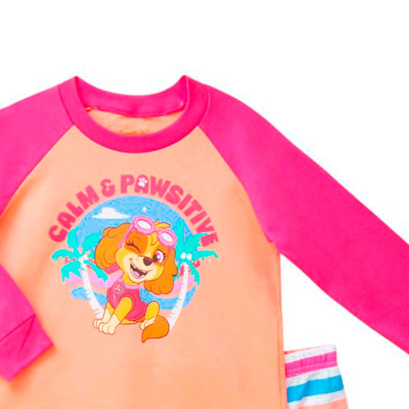 Pijama-de-2-piezas-multicolor-con-estampado-de-Paw-Patrol-para-niña-104776860