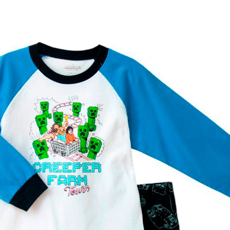 Pijama-de-2-piezas-multicolor-con-estampado-de-Minecraft-para-niño-104847473
