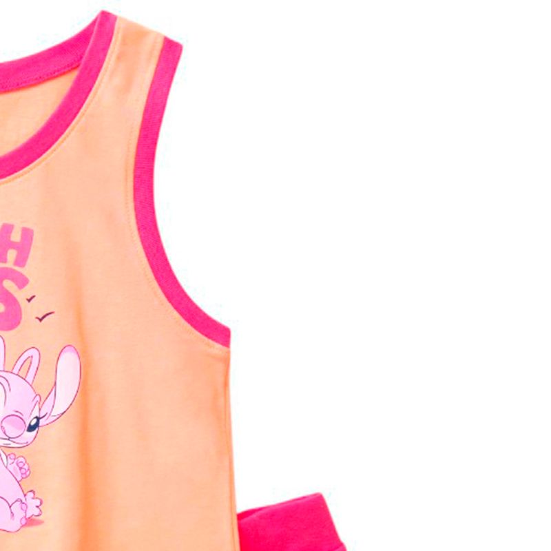 Conjunto-de-2-piezas-bicolor-con-estampado-de-Stitch-para-niña-104776829