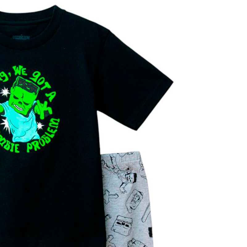 Pijama-de-2-piezas-azules-con-estampado-de-Minecraft-para-niño-104847483