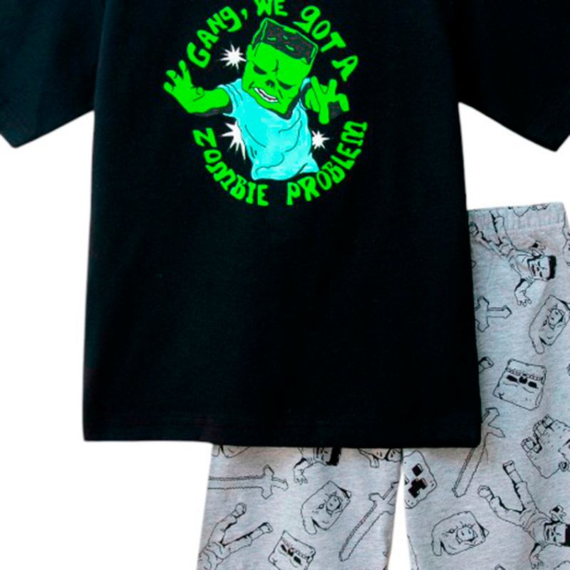 Pijama-de-2-piezas-azules-con-estampado-de-Minecraft-para-niño-104847483