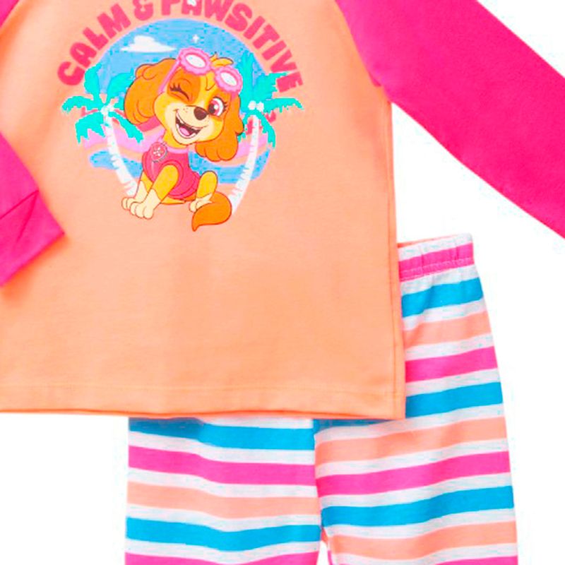 Pijama-de-2-piezas-multicolor-con-estampado-de-Paw-Patrol-para-niña-104776860