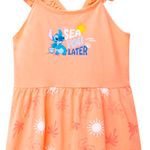 Vestido-anaranjado-con-estampado-de-Stitch-para-niña-104776793