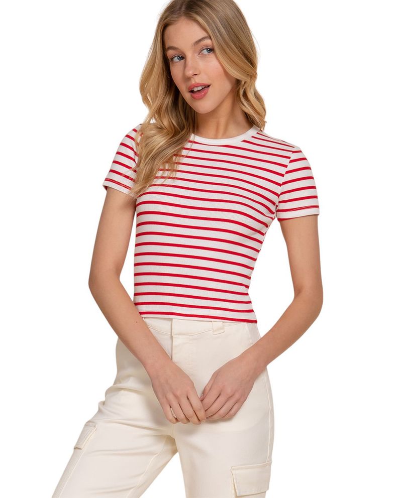 104863726-Camiseta-Active-Basic-rayada-manga-corta-para-mujer