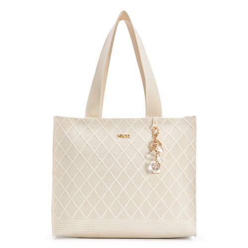 Cartera tote H&Co color blanco para mujer
