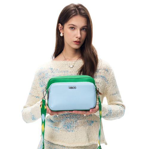 Cartera crossbody H&Co bicolor para mujer