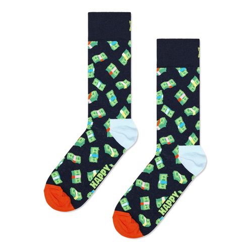 Par de calcetines Happy Socks navy estampado billetes para hombre