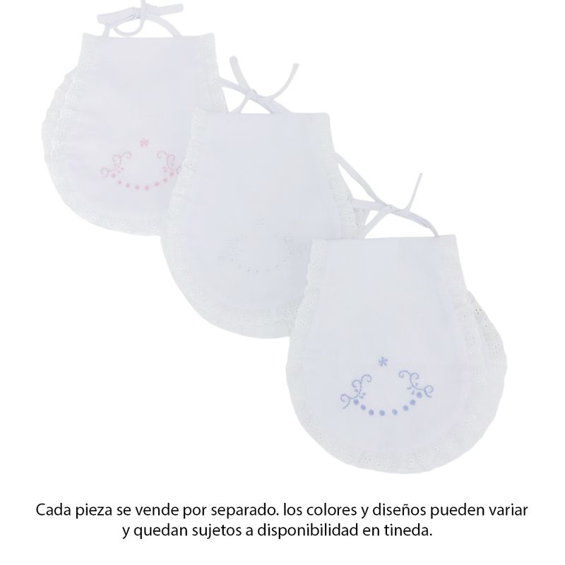 Babero-y-salivero-blanco-bordado-para-bebe-niño--surtido--445132200001