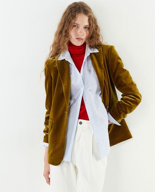 Blazer Sfera verde para mujer